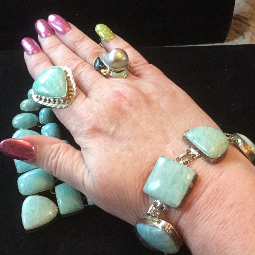 💥 AMAZING 💥RARE 3 Piece Genuine Gemstone Set - Picture 3 of 8